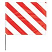 Red Stripes On White Marking Flags image