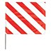 Red Stripes On White Marking Flags