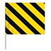 Black Stripes On Yellow Marking Flags