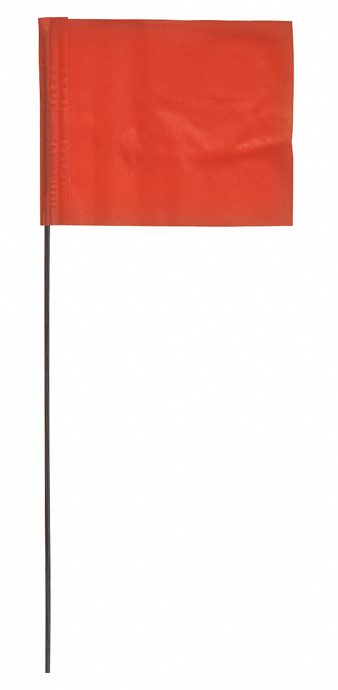 2 1/2 in x 3 1/2 in Flag Size (HxW), 30 in Staff Ht, Marking Flag ...