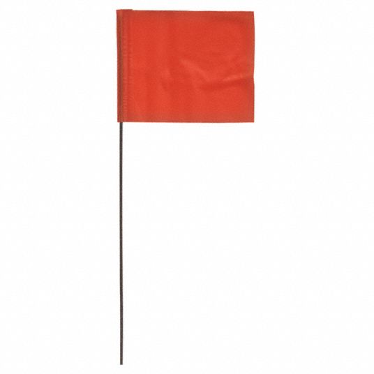 2 1/2 in x 3 1/2 in Flag Size (HxW), 30 in Staff Ht, Marking Flag ...