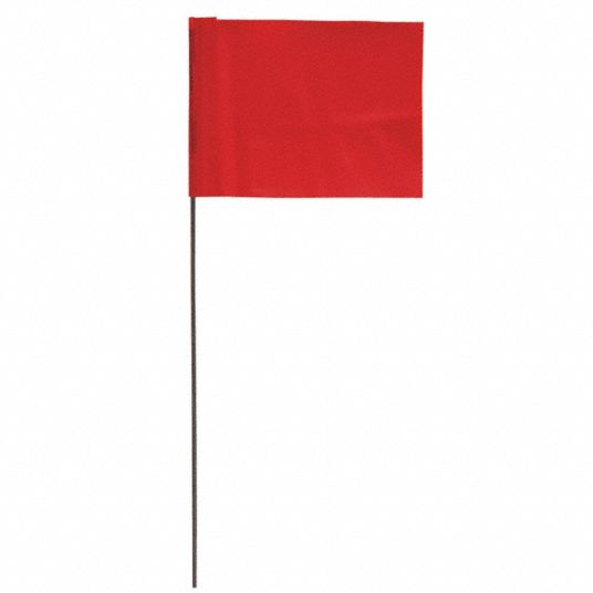 2 1/2 in x 3 1/2 in Flag Size (HxW), 30 in Staff Ht, Marking Flag ...