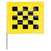 Checkered Black On Yellow Marking Flags image