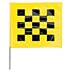 Checkered Black On Yellow Marking Flags