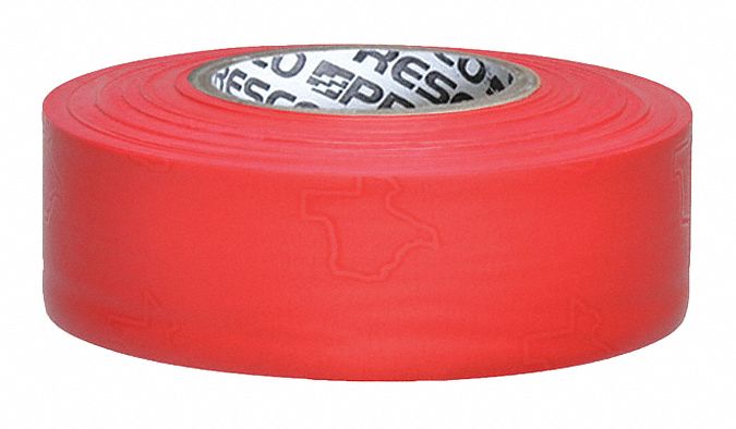 Red, No Legend, Flagging Tape - 3JWC7|TXR-200 - Grainger