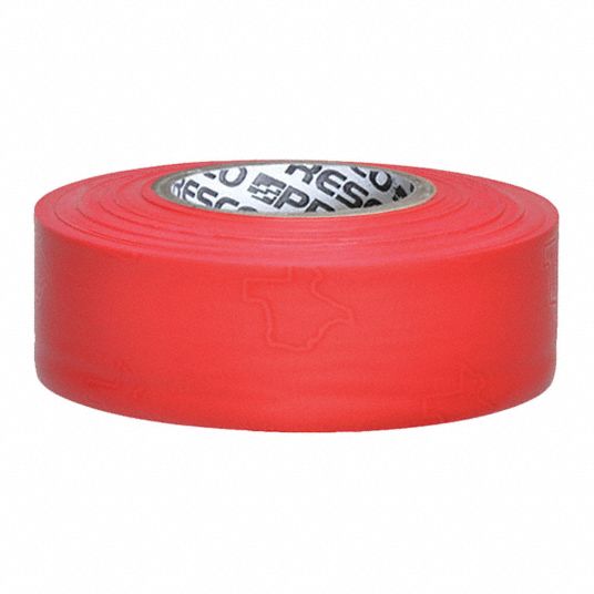 Red, No Legend, Flagging Tape - 3JWC7|TXR-200 - Grainger