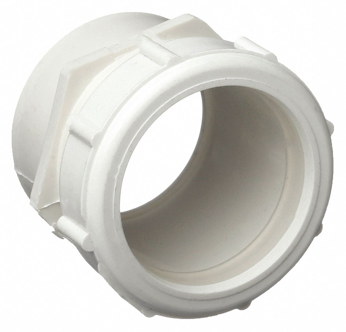 Schedule 40, 2 in x 2 in Fitting Pipe Size, Trap Adapter 3JWF106390 Grainger