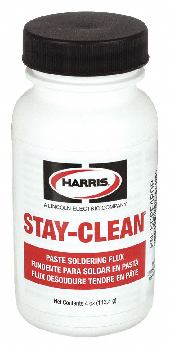Soldering Flux: 4 oz, Brush Cap Jar, Stay-Clean