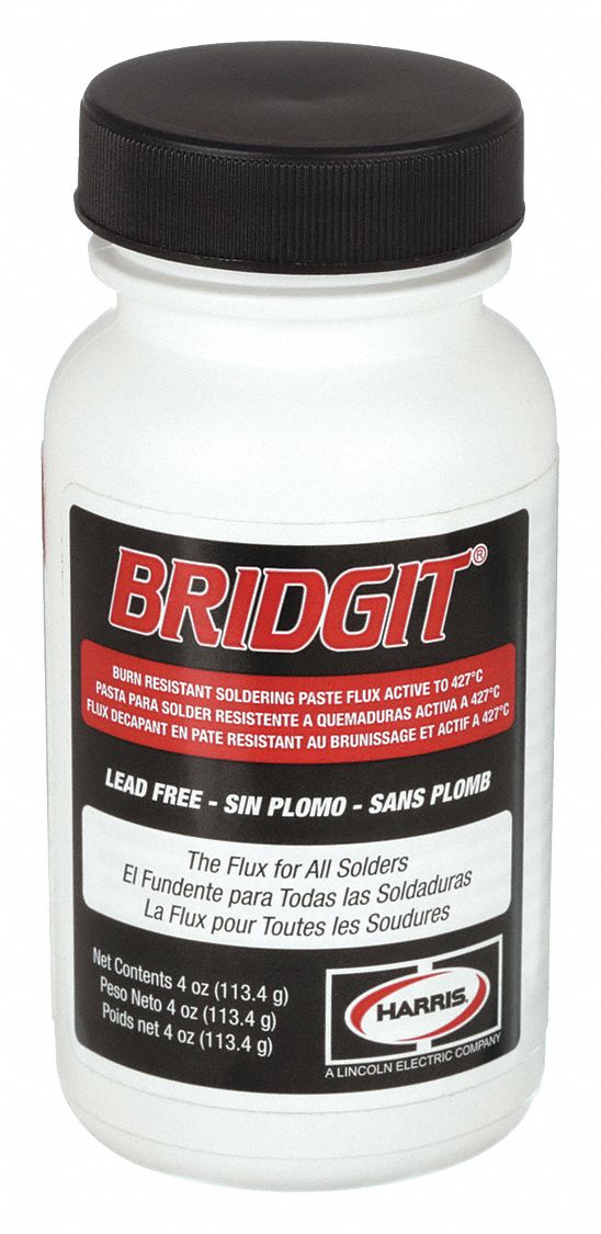 Lead Free Soldering Flux: 4 oz, Brush Cap Jar, Bridgit