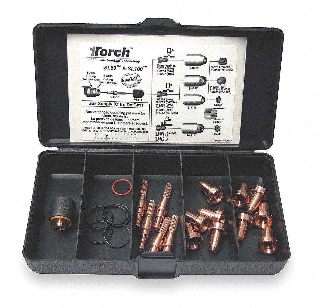 PLASMA TORCH CONSUMABLE KIT/SPARE PARTS, SL100/SL60, 60 A