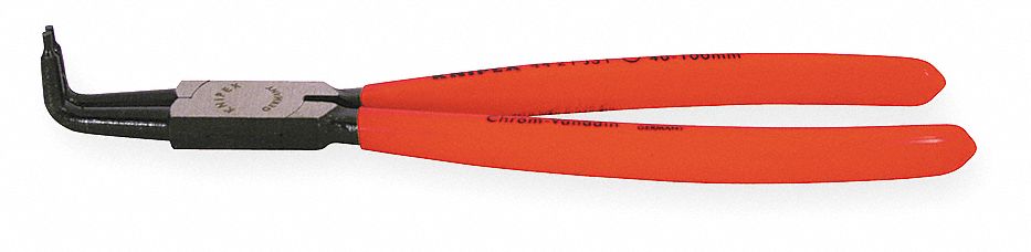 RETAINING RING PLIER, INTERNAL, FOR 40 MM TO 100 MM BORE DIA, 0.091 IN TIP DIA, 8½ IN OVERALL L
