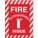 FIRE EQUIPMENT SIGN, NO HEADER, POLYESTER, 14 IN X 10 IN, ADHESIVE SURFACE, NOT RETROREFLECTIVE