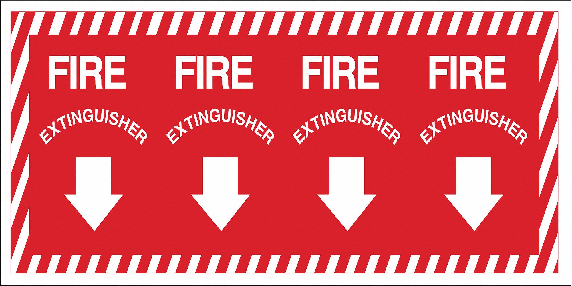 FIRE EQUIPMENT SIGN, NO HEADER, POLYESTER, 14 IN X 28 IN, ADHESIVE SURFACE, NOT RETROREFLECTIVE