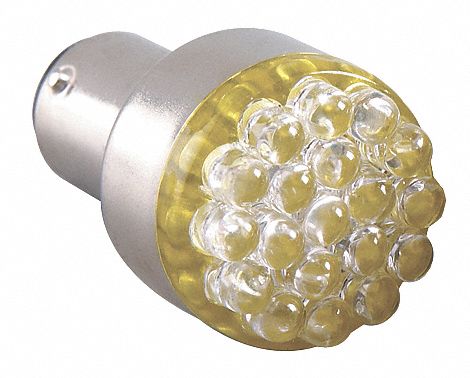 Miniature LED Bulb: LED, S8, Single Contact Bayonet (BA15s), No Rated Color Temp, Amber
