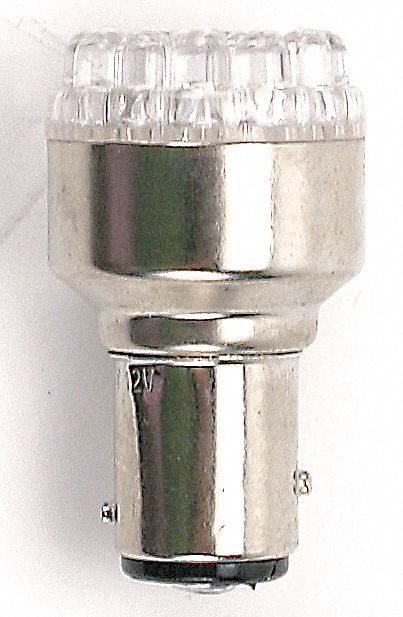 Miniature LED Bulb: LED, S8, Double Contact Bayonet (BA15d), 26.9W INC/HAL, 1.4W