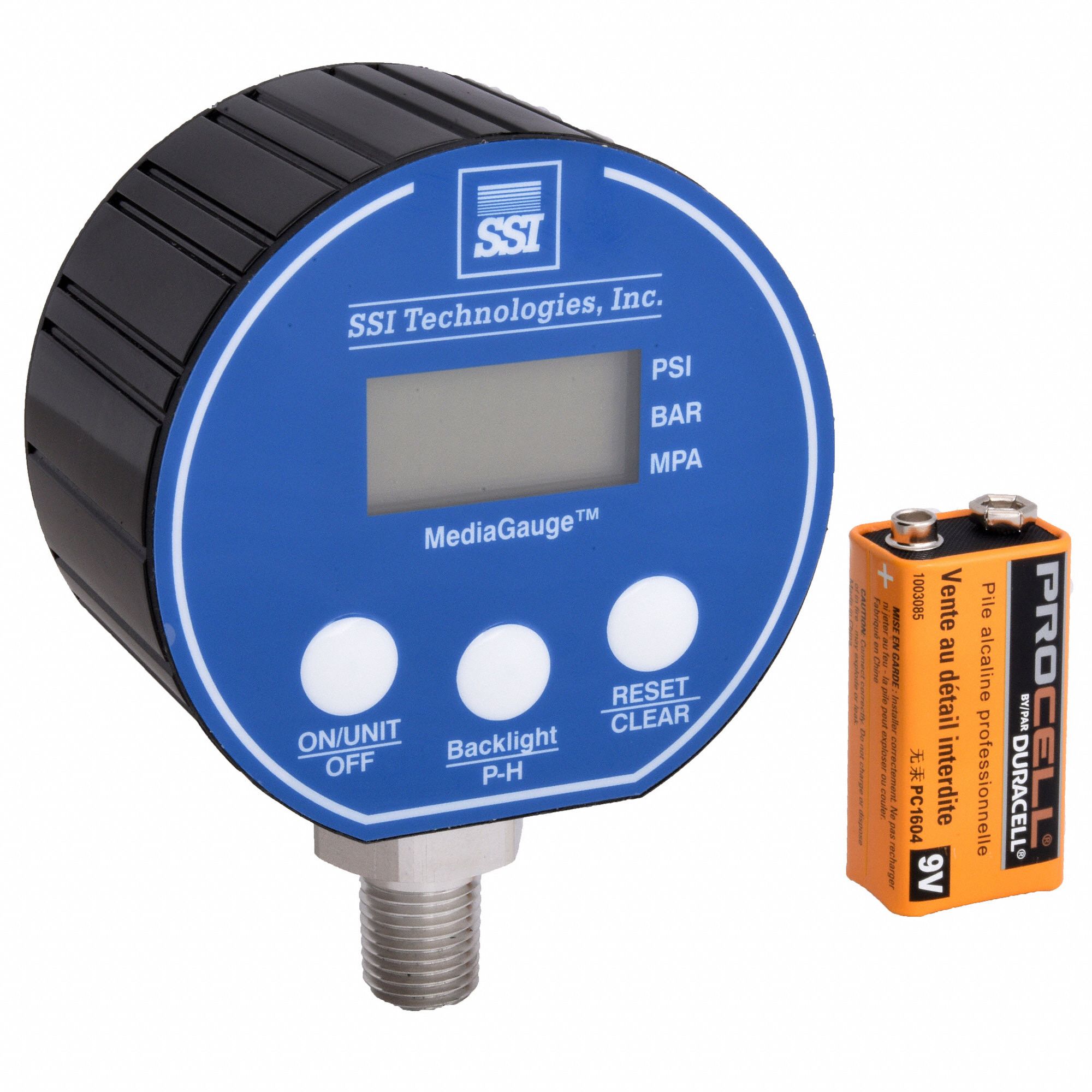 Ssi Mg-100-A-Md-R Digital Pressure Gauge With Transmitter 0 To 100 Psi 1/4 In 