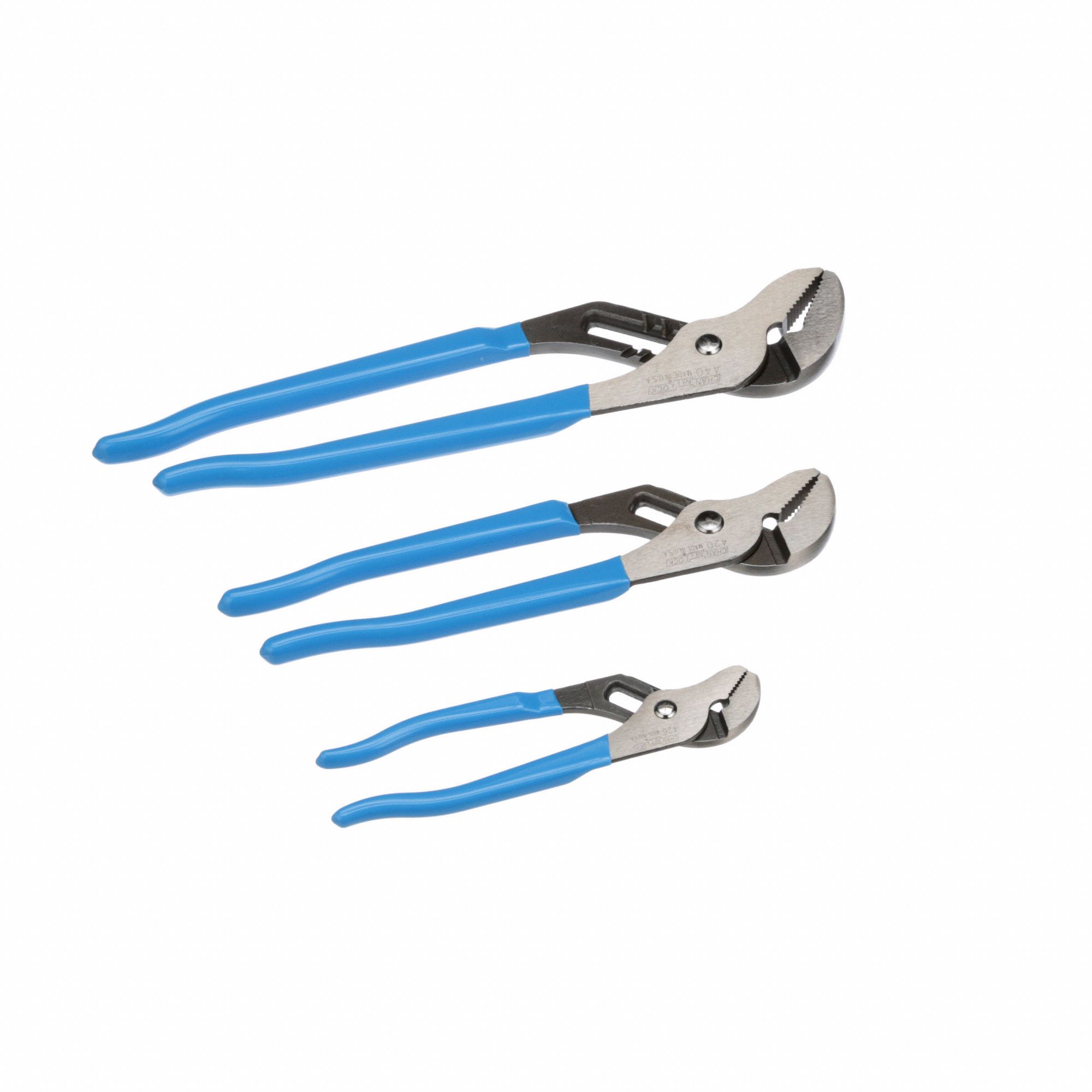 Channellock 3pc Plier Set Long Nose Tongue & Groove Diagonal Cutters Dikes  GS-6 - Bowers Tool Co.