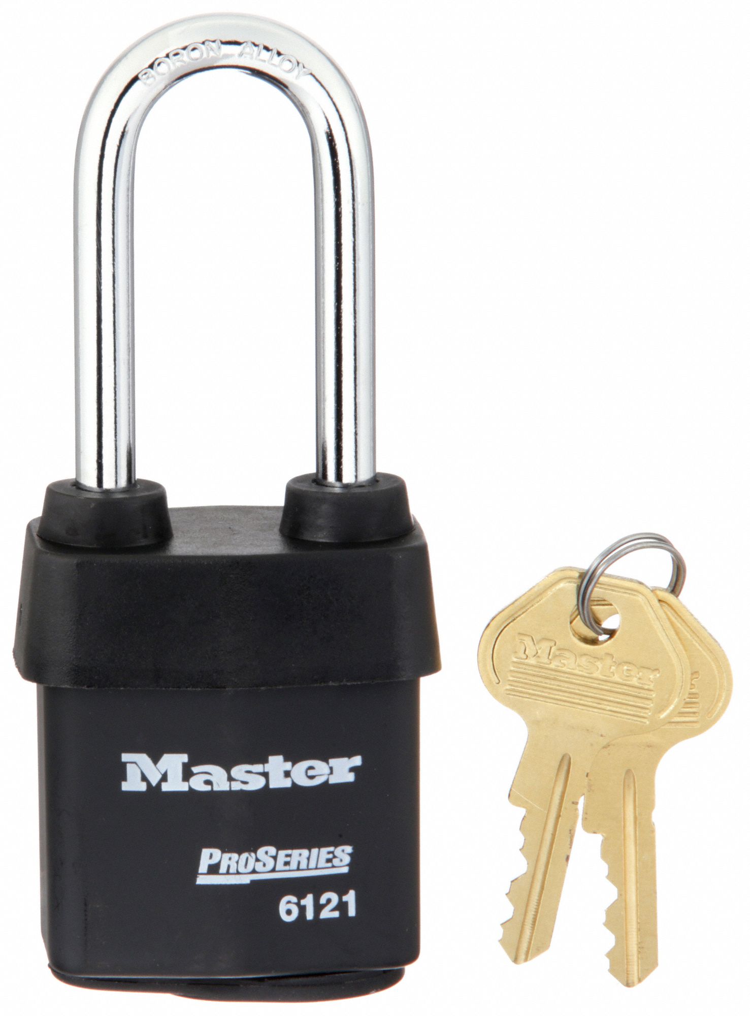 PADLOCK, 2½ IN VERTICAL SHACKLE CLEARANCE, 7/8 IN HORIZONTAL SHACKLE CLEARANCE, 5 PINS, BORON