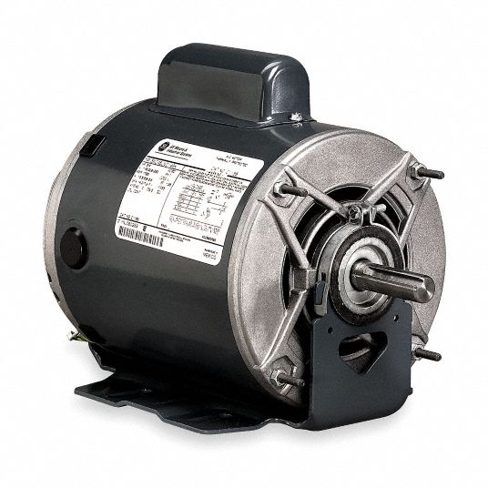 GE Belt Drive Motor, 3/4 HP, CapacitorStart, Nameplate RPM 1725, No