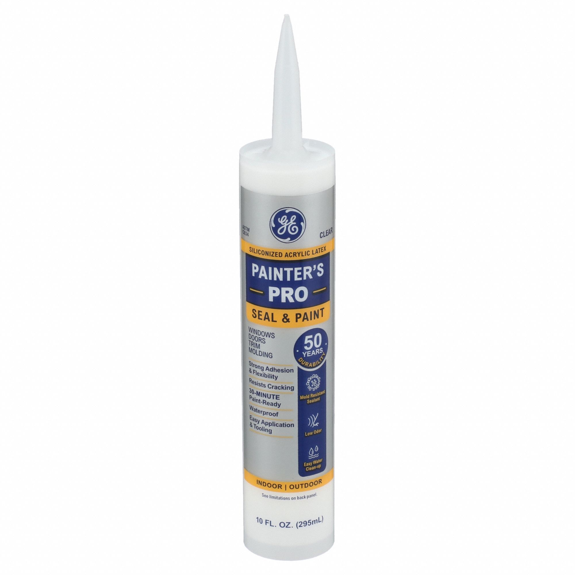GE, Painter's Pro, Clear, Acrylic Latex Caulk 3KA702874546 Grainger