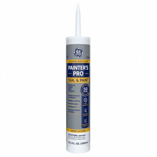 GE, Painter's Pro, Clear, Acrylic Latex Caulk 3KA702874546 Grainger