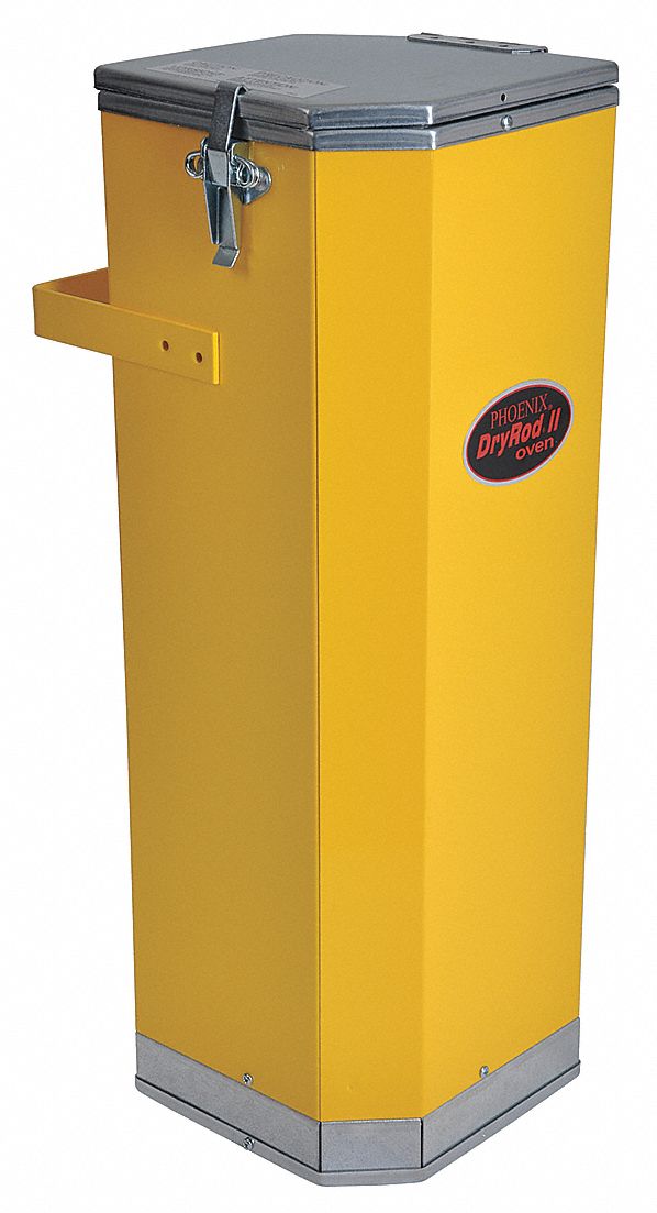 Electrode Oven: Portable, with Handles, 120/240V AC, 20 lb Storage Capacity, Yellow