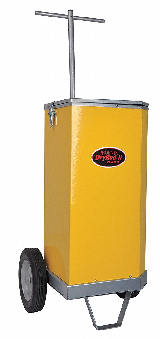 Electrode Oven: Portable, with Wheels, 120/240V AC, 50 lb Storage Capacity, Yellow