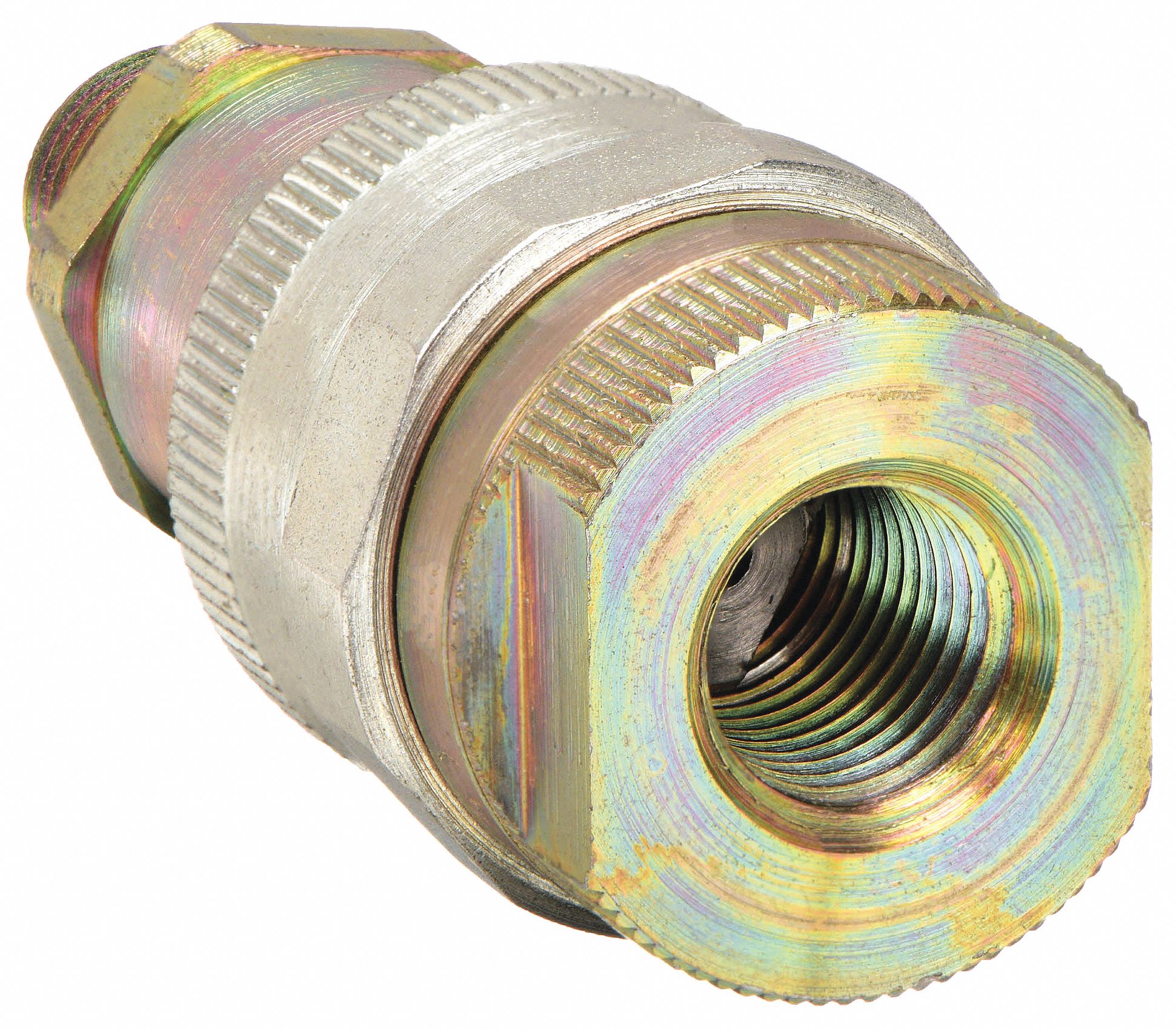 HYDRAULIC QUICK CONNECT HOSE COUPLING, ¼ IN COUPLING SIZE, STEEL, NPT