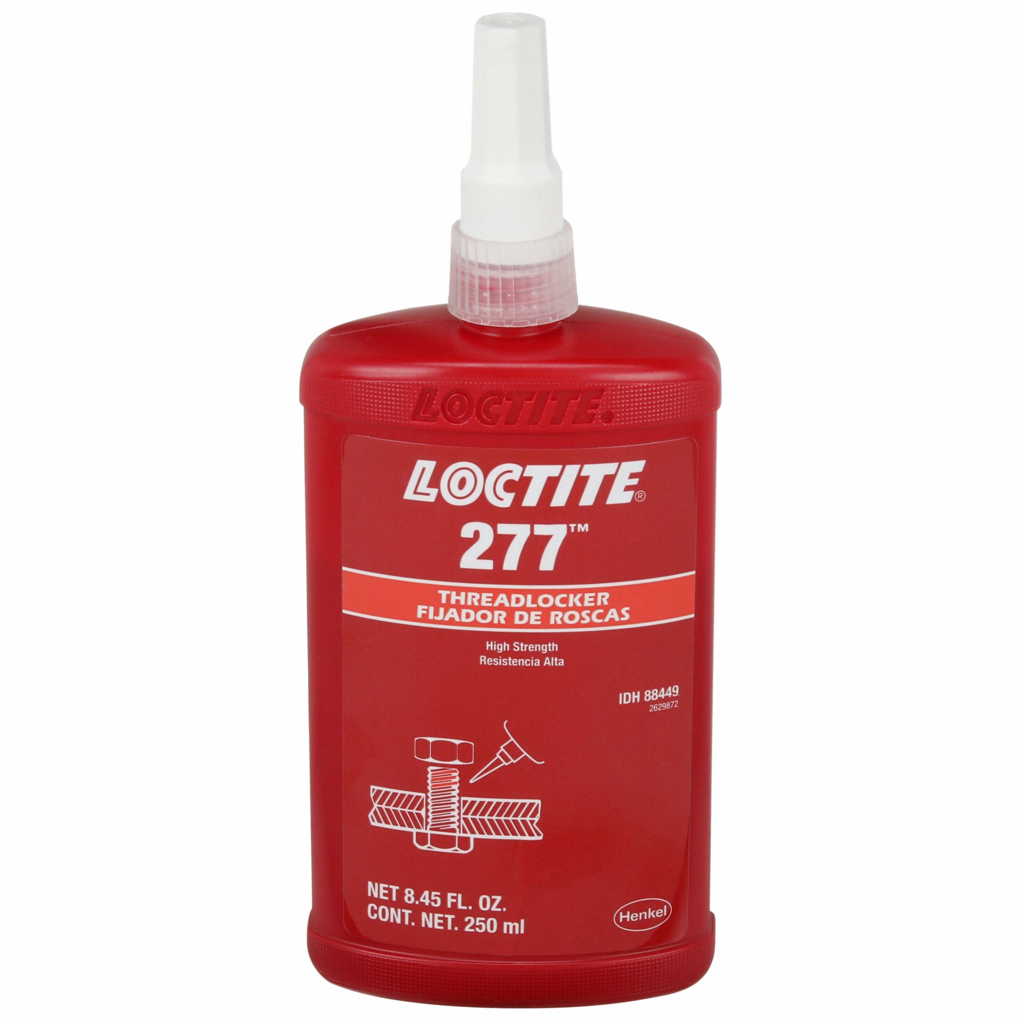 LOCTITE, 277, Red, HighStrength Threadlocker 3KE5088449 Grainger