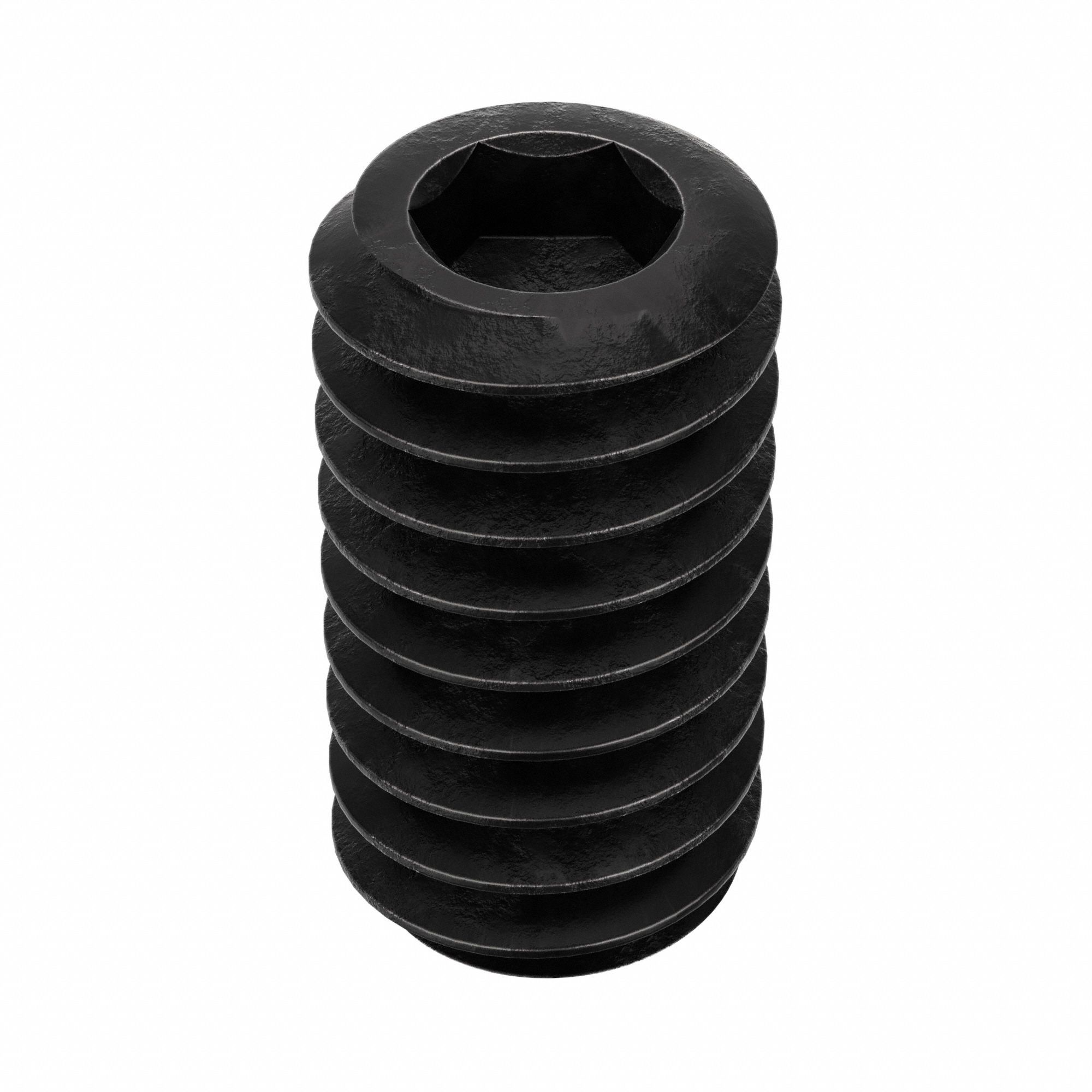 Socket Set Screw: 1/4"-20 Thread Size, 1/2 in Overall Lg, Cup pt, Alloy Steel, Black Oxide, 100 PK