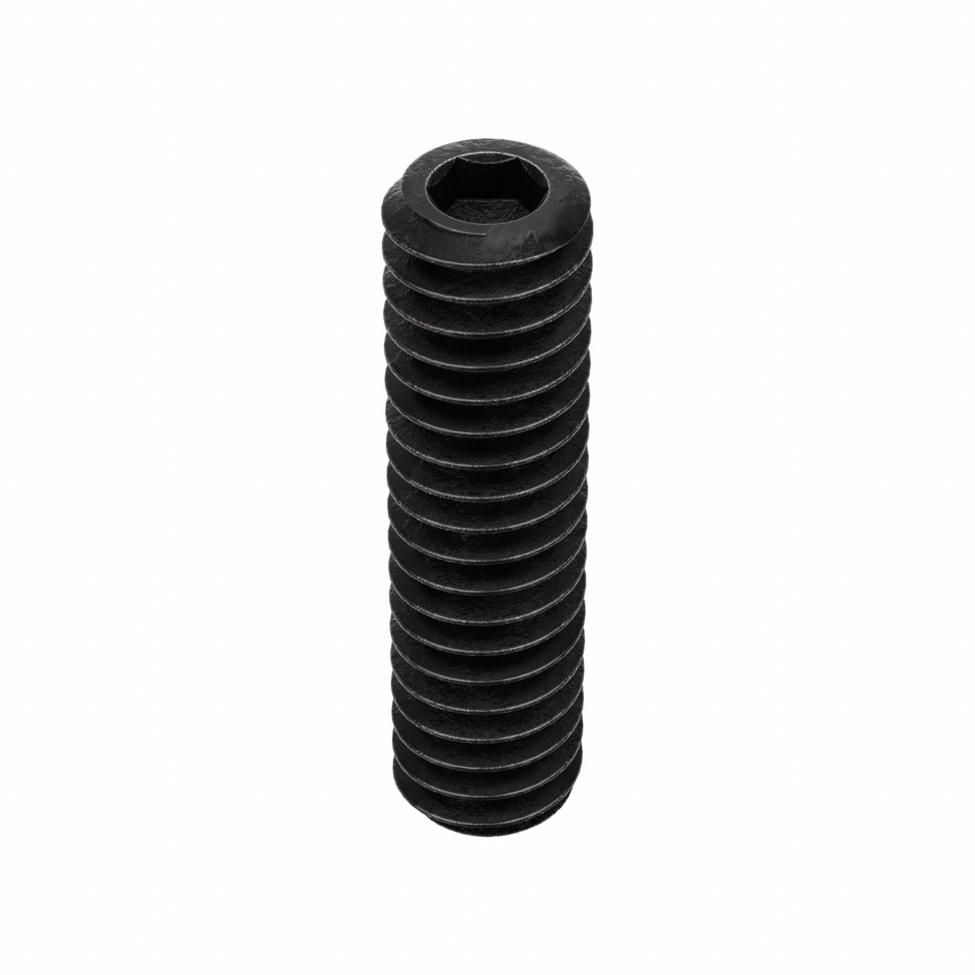 Socket Set Screw: 1/4"-20 Thread Size, 1 in Overall Lg, Cup pt, Alloy Steel, Black Oxide, 100 PK