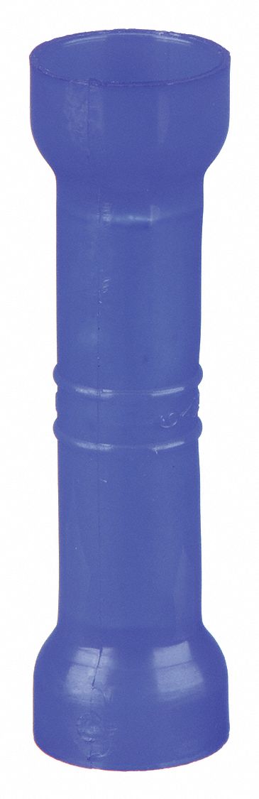 Butt Splice Connector: Blue, Nylon, For Wire Size 6 AWG – 6 AWG, 600 V, Pack Qty 20