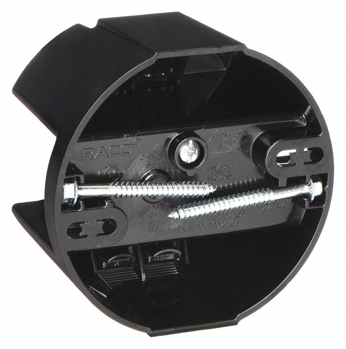 Electrical Box: Polycarbonate, Nonmetallic Material & Nominal Size, Round, 2 Gangs, 4 in Dia.