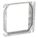 PLASTER RING, ⅝ IN RAISED H, STEEL, 0.63 IN OVERALL L, 4 IN OVERALL W