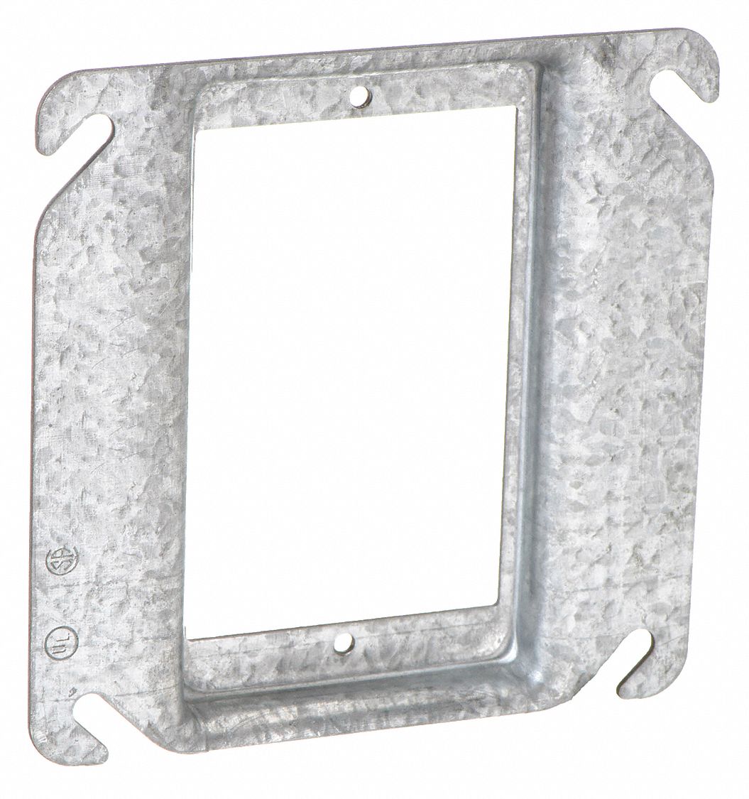 PLASTER RING, ½ IN RAISED H, STEEL, 0.5 IN OVERALL L, 4 IN OVERALL W