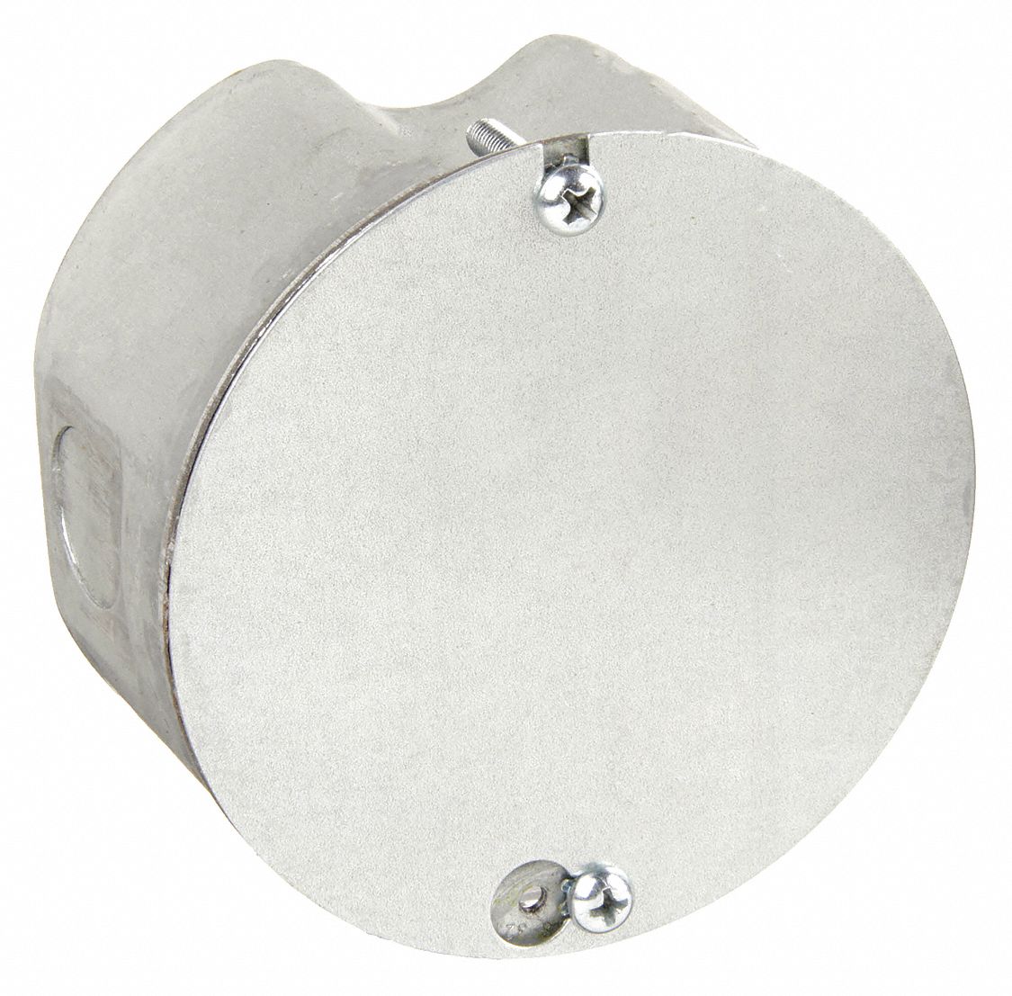 Electrical Box: Steel, Steel Material & Nominal Size, Round, 2 Gangs, 2 1/8 in Box Dp, Adj Dp