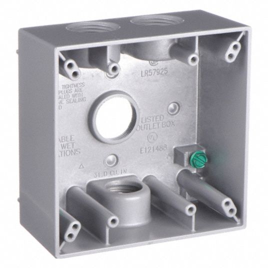 BELL, 2 Gangs, 3/4 in Hub Size, Weatherproof Electrical Box - 3KF90 ...