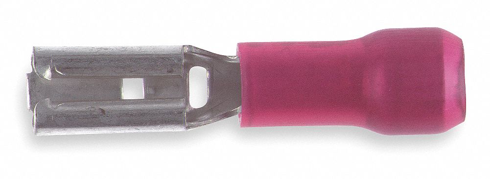 Wire Disconnect: Female Socket, Red, Nylon, Partial Coverage, 22 AWG – 18 AWG Wire Size