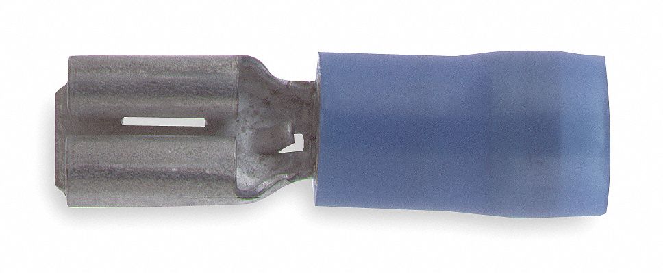 Wire Disconnect: Female Socket, Blue, Nylon, Partial Coverage, 16 AWG – 14 AWG Wire Size