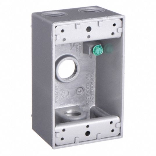 BELL, 1 Gangs, 1/2 in Hub Size, Weatherproof Electrical Box - 3KG84 ...