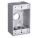 WEATHERPROOF ELECTRICAL BOX, ALUMINUM, 1 GANG, ¾ IN HUB SIZE, 18.3 CU IN CAPACITY, GREY, 3R