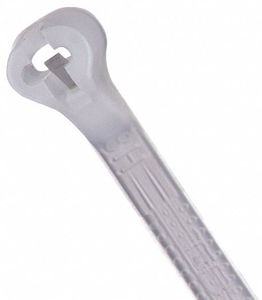 CABLE TIE, 4 IN L, ⅝ IN MAX BUNDLE, 0.09 IN W, NATURAL, 100 PK