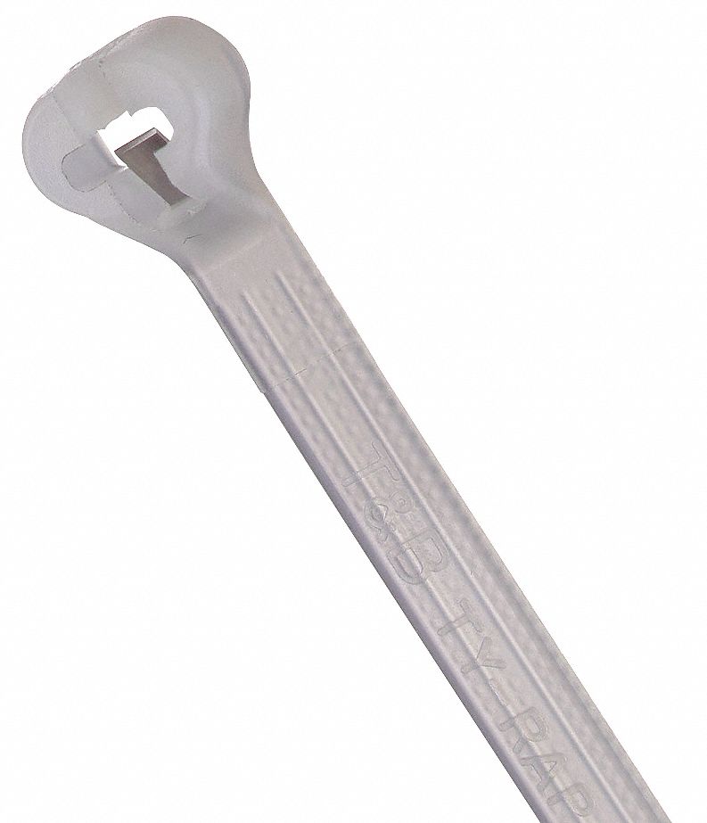 CABLE TIE, 8½ IN L, 2 IN MAX BUNDLE, 0.14 IN W, NATURAL, 100 PK