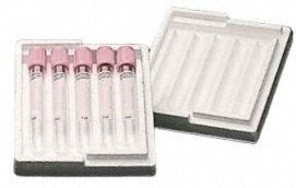Lab Tube Mailer: Lab Tubes Holds Container, 5 Tubes, 1 3/4 in Outside Ht, 5 1/8 in Outside Lg, White