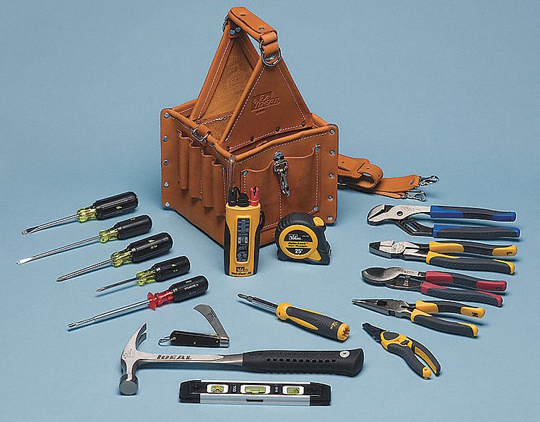 IDEAL 17PC Electricians Tool Kit 3KGW935809 Grainger