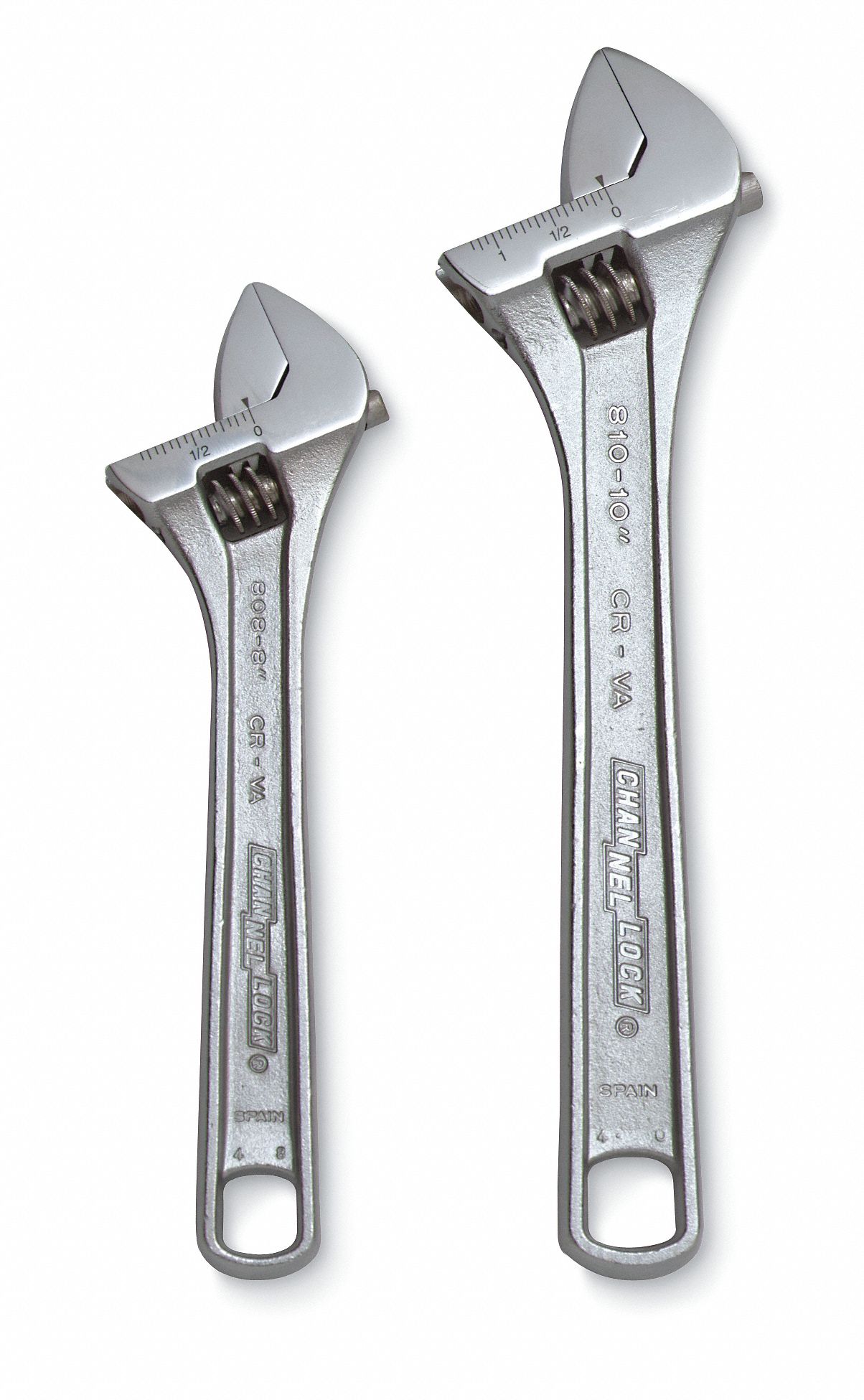 3KGZ7 - Adj. Wrench Set 6  10 Chrome 2 Pc.