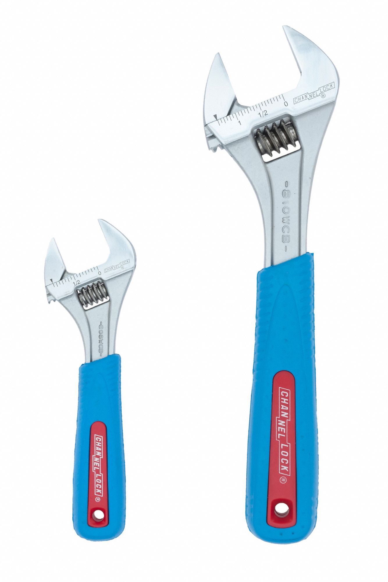 CHANNELLOCK Adjustable Wrench Sets, Alloy Steel, Chrome, Jaw Capacity