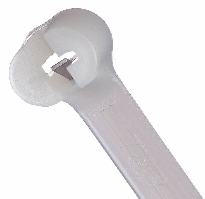 CABLE TIE, 8½ IN L, 2 IN MAX BUNDLE, 0.27 IN W, NATURAL, 50 PK