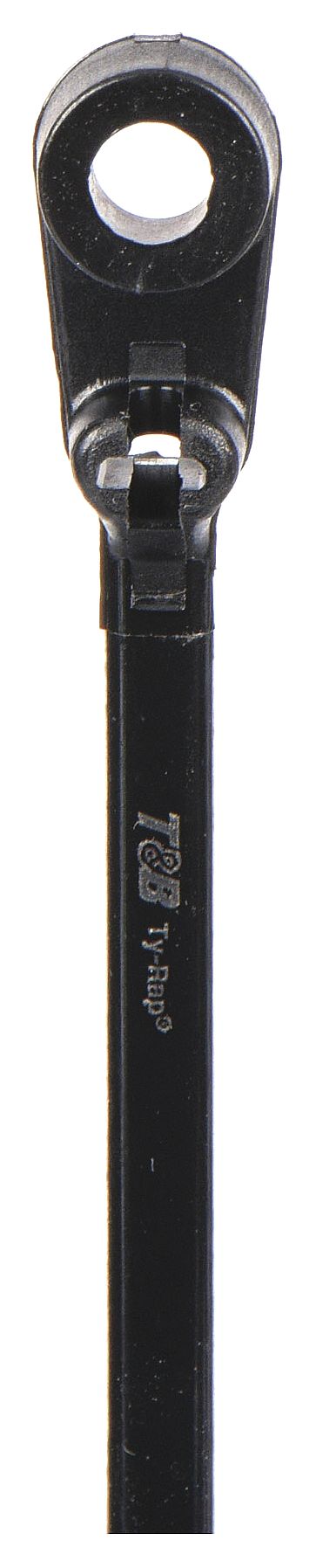 CABLE TIE, 6 IN L, 1 1/8 IN MAX BUNDLE, 0.14 IN W, BLACK, 100 PK