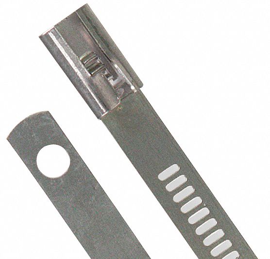 3KH33 - Cable Tie 12 In Metallic Gray PK100